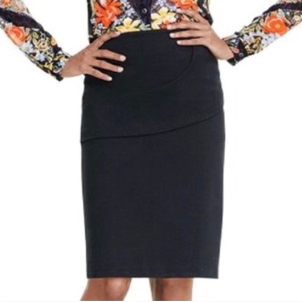 Cabi black overlay pencil skirt 2